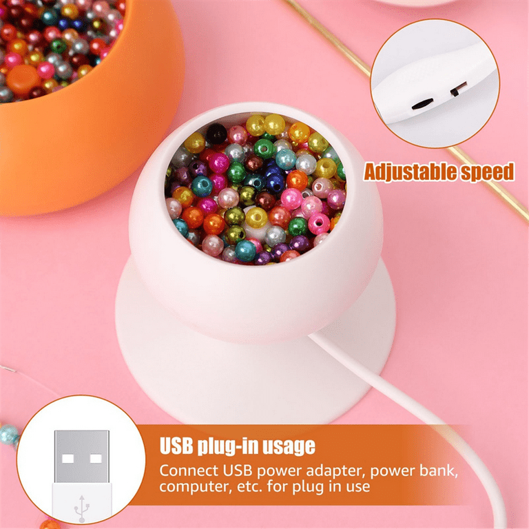 Automatic Clay Beads Bowl, Electric Bead Spinner For Bracelets Making, Clay  Bead Spinner With Needle And Thread For Jewelry Making, Necklace, Waist  Crafts (Pink)