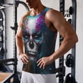thumbnail image 5 of Fotbe Modern Abstract Colorful Skull Pattern Men's Quick Dry Workout Tank Top Gym Muscle Tee Fitness Bodybuilding Sleeveless T Shirt Breathable Workout Shirt-X-Large, 5 of 9