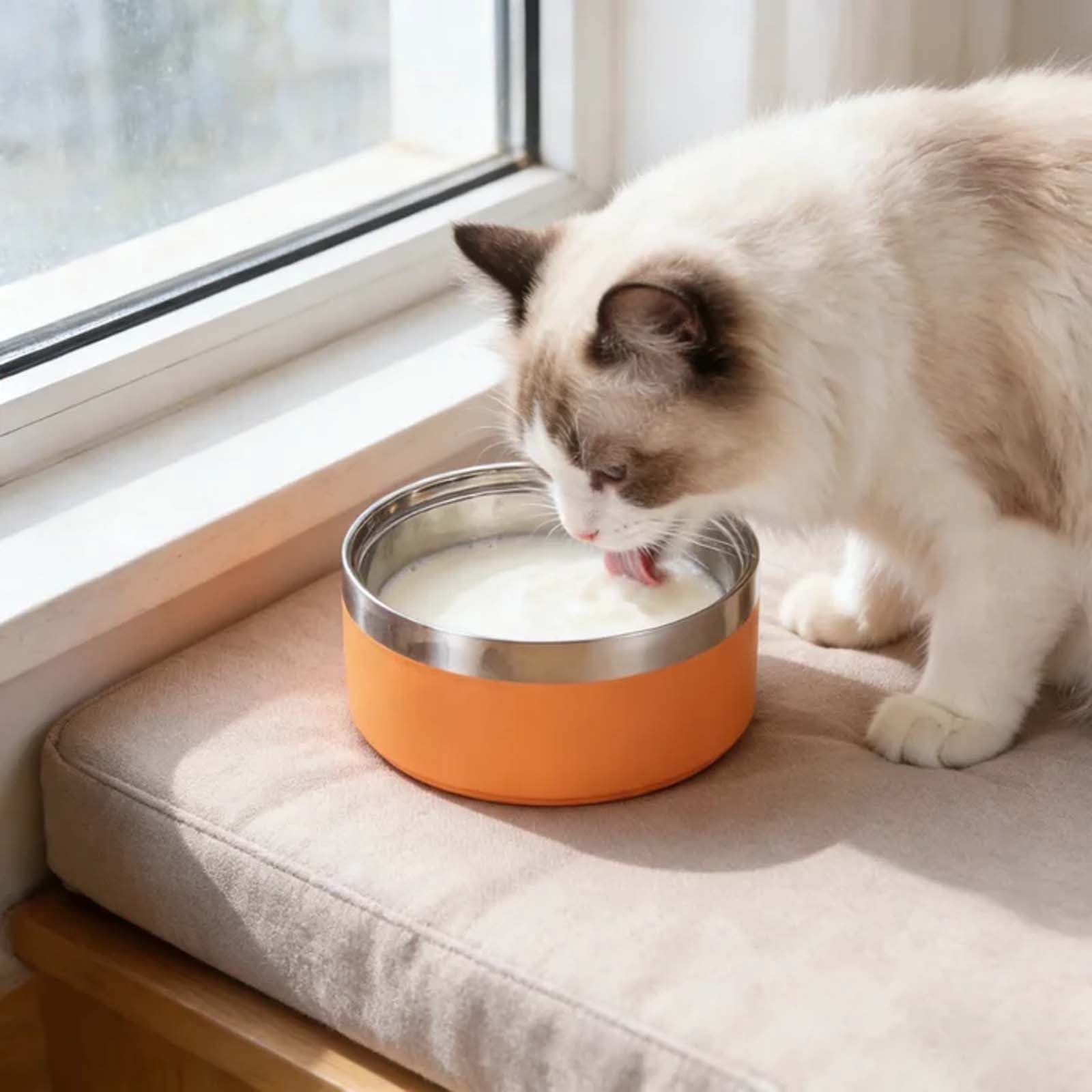 Gytml Diy Silicone Slow Feeder Dog Bowl, Interactive Puzzle Feeder For Fast Eaters, Non- Pet Food Bowl For Small Medium Dogs Cats Orange-18x8.5cm