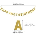 thumbnail image 2 of GOOHOCHY 5M Happy 60th Birthday Glitter Golden Garland Bunting Banners for Birthday Decoration, 2 of 8