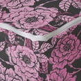 thumbnail image 4 of Romantic Rectangle Pouf, Feminine Pattern of Wild Peony Flowers Summer Season Botany Art, Under Desk Foot Stool for Living Room Office Ottoman with Cover, 25", Dark Magenta and Pink, by Ambesonne, 4 of 4