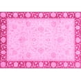 thumbnail image 1 of Ahgly Company Indoor Rectangle Oriental Pink Modern Area Rugs, 2' x 4', 1 of 4