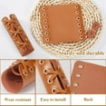 thumbnail image 6 of 1 Pair Leather Motorcycle Handlebar Grip Cover Leather Handlebars Wrap Pads Modification Accessories PU Anti-Slip Adjustable Strap Style Decor for Motorcycles Most Motorbikes 4.33Inch Brown colorful, 6 of 6