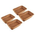 thumbnail image 1 of Cesta Rectangular de 4 Piezas para Mesa O Mostrador para Pan, Frutas Y Verduras Cestas de Mimbre para Mercados, 1 of 5