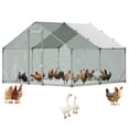 thumbnail image 1 of VEVOR Gallinero Metálico 3 x 3 x 2 m, Recinto Gallinero con Cubierta Impermeable y Estructura Resistente, Jaula para Aves de Corral con Techo a Dos Aguas, para Uso en Exteriores, Jardines, Granjas, 1 of 9