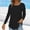 Black, variant on Women's Long Sleeve T-Shirt Black Fall Casual Women's Solid Color Vertical Ruched Crew Neck Long Sleeve Base Tee WCJM Women Blending Shirts