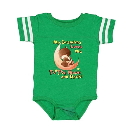 

Inktastic My Grandma Loves Me to the Moon and Back Gift Baby Boy or Baby Girl Bodysuit