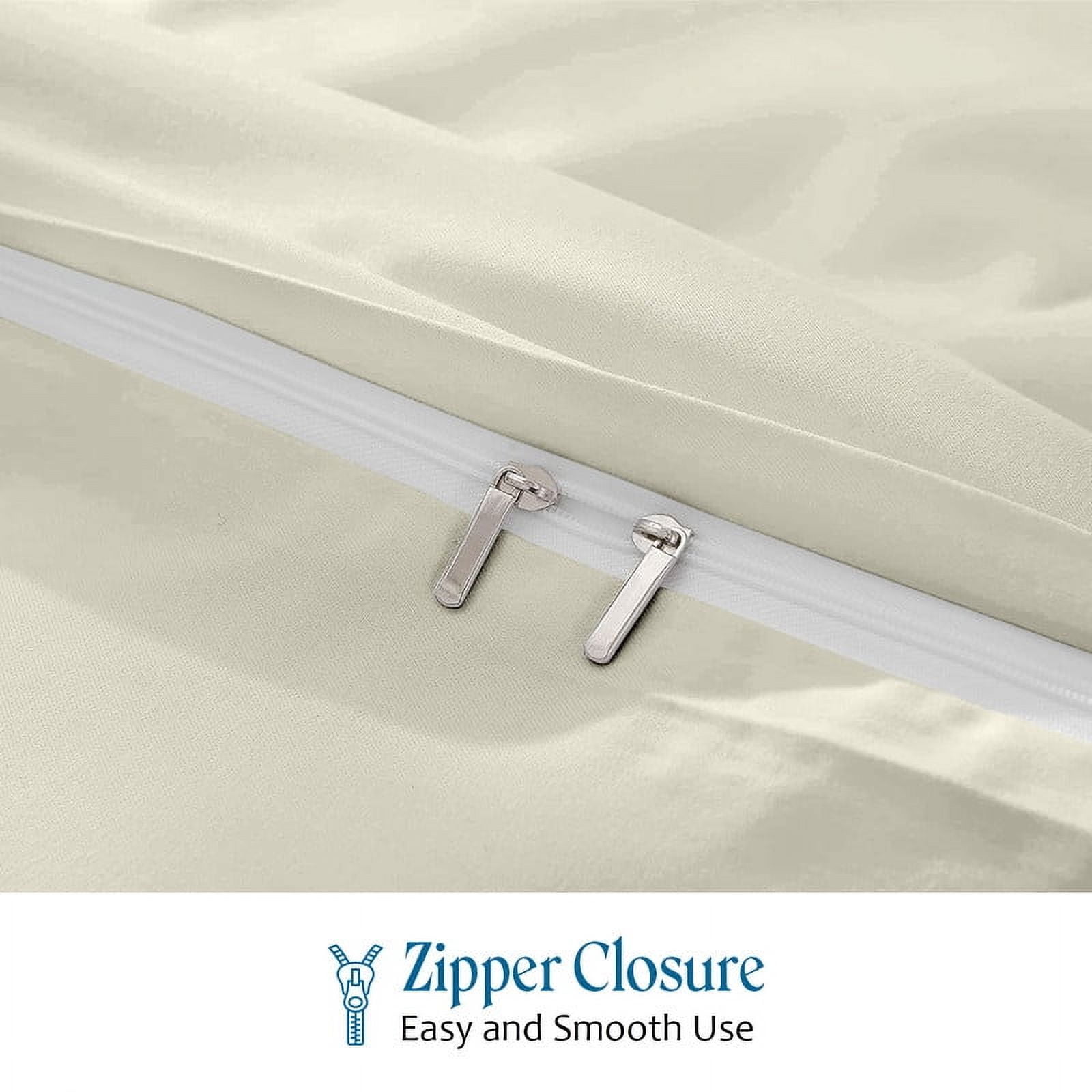 1100 TC 100% Egyptian Cotton Duvet Cover Zipper Closur Ultra Soft Durable and Fade Resistant Color Beige Solid size Twin/Twin Xl