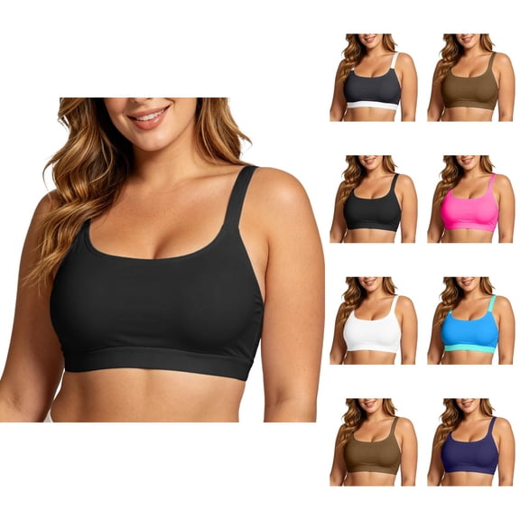 Bikini Tops for Women Color Block Adjustable Strap Plus Size Swimsuit Top Bathing Suit Tops