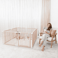 thumbnail image 3 of Comfy Cubs Baby Playpen & Baby Gate for Toddler & Babies, Foldable Adjustable Playard, Blush, 3 of 9