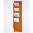 thumbnail image 1 of Wooden Mallet BR24-4BL Cascade 4 Pocket Brochure Rack - Black, Light Oak & Medium Oak, 1 of 1
