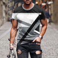 thumbnail image 7 of Afuyipoi Mens Geo-Print Crew Tee,Short-Sleeve Quick-Dry Tee Casual Summer Travel Shirt Gray M, 7 of 7