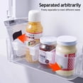 thumbnail image 3 of Hioecau Refrigerator Side Door Divider Transparent Design Easy Snap-On Installation PP Plastic Adjustable Partition Flexible Storage Organizer, 3 of 8