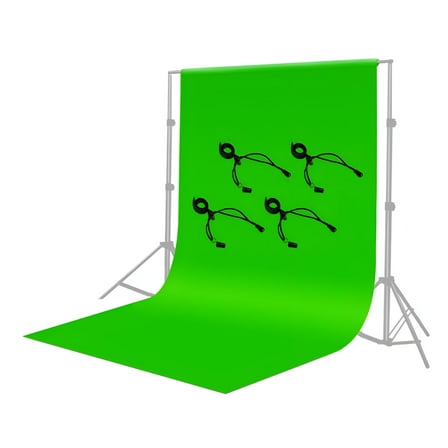 LAMIRO 6 x 9 ft Green Photo Backdrop Chromakey Screen and Clip Holders