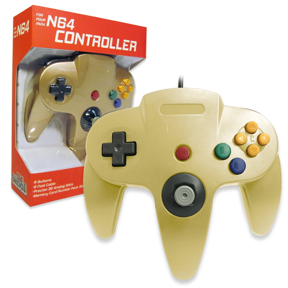patroon roddel heilige Old Skool N64 Controller for Nintendo 64 - Gold - Walmart.com