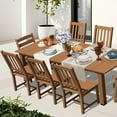 thumbnail image 5 of Tioline 9-Piece HDPE Outdoor Dining Set with a table and chairs,Brown, 5 of 6