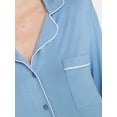 thumbnail image 5 of Joyspun Women’s Sleep Modal Long Sleeve Notch Top and Pants Pajama Set, Size XS-XL, 2X-3X, 5 of 7