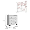 thumbnail image 3 of Konik 67-Inch High Storage Cabinet Kitchen Pantry With Three Doors and Three Exterior Shelves White, 3 of 5