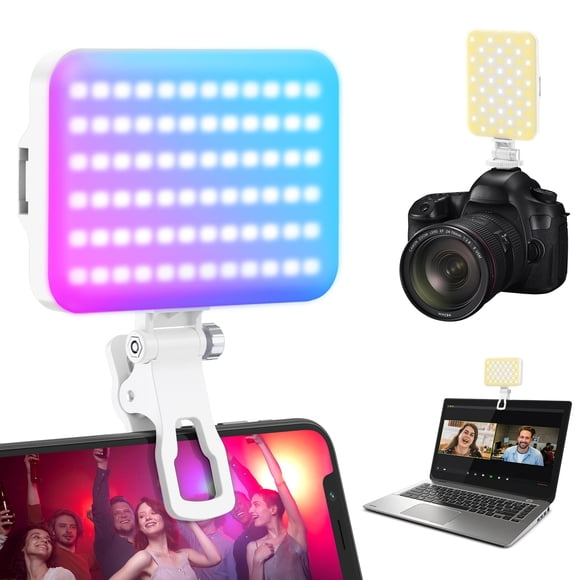 Luz de vídeo ALTSON 108 RGB 2200mAh con efectos de color 3CCT 360°