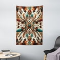 thumbnail image 2 of Ambesonne Rustic Tapestry Wall Hanging, Aztec Inspired Feathers Art, 40"x60", Cinnamon Redbrown and Teal, 2 of 3