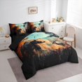 thumbnail image 3 of Homewish 3D Bear Deer Elk Twin Bedding Sets 7-Piece, Hunting Jungle Wildlife Bedding Comforter Set, Rustic Farmhouse Reversible Sheet Sets, Microfiber Bedroom Decor, 3 of 7