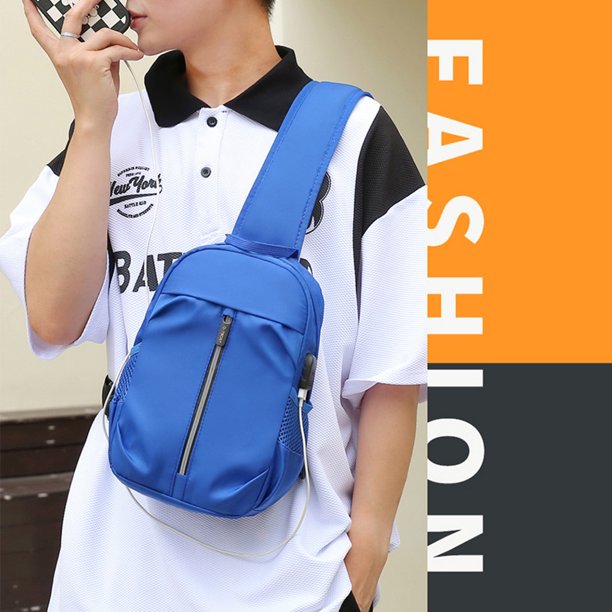 Bolsa Oxford Men Chest Bag Antirrobo Crossbody Bag Multifunción para el trabajo (Azul) Ehuebsd Para Estrenar