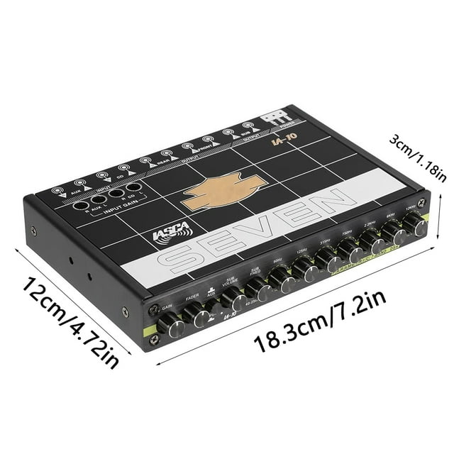 Car Stereo Audio Equalizer 40-120Hz Audio Tuner 7-band car Vehicle 7-band Subwoofer Equalizer Automotive Accessory