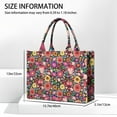 thumbnail image 3 of Large Capacity Tote Bag,Pioneer Flower Floral Print Pattern Handbag Fashion Luxury Tote Bag,15.7"x13"x 5.1" Inches,Laptop Compatible, 3 of 6