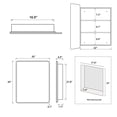 thumbnail image 3 of 28"x20" Rectangle Recessed/Surface Mount Medicine Cabinet with Mirror,Black, 3 of 5