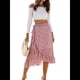 thumbnail image 3 of Falda Midi con Abertura y Volantes en el Bajo, con Nudo y Estampado Floral Bohemio para Mujer Rosa XL, 3 of 10