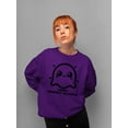 thumbnail image 2 of Cute Spooky Season Ghost Halloween Graphic - Women's Sweatshirt, 2 of 4