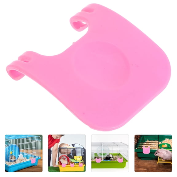 Pawsdot 8Pcs Pink Rabbit Cage Accessories Plastic Fixed Buckle for Small Animal Cages
