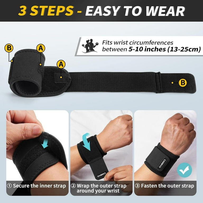 Cambivo Carpal Tunnel Wrist Brace, 2-Pack Compression Wrap photo 7