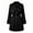 Black, variant on Women's Trench Coat Button Lapel Long Sleeve Waist Drawstring Jacket Mid-Length Elegant Outerwear for Casual Outdoor (Brown,S)