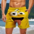 thumbnail image 5 of jowamay Beach Shorts Men Funny Expression Elastic Waist Swim Trunks Casual Drawstring Boardshorts for Beach Surfing, 5 of 6