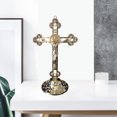 thumbnail image 2 of Crucifix Mural Catholique ian Croix Religieuse Jésus Figurine Statue Dorée, 2 of 8