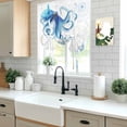 thumbnail image 5 of Blue Octopus Coastal Balloon Curtains for Windows, Bedroom Curtains 54 Inch Length, Summer Beach Nautical Ocean Coral Starfish Tie Up Curtains Panels Insulated Bathroom Curtains Window 42"x54", 5 of 8