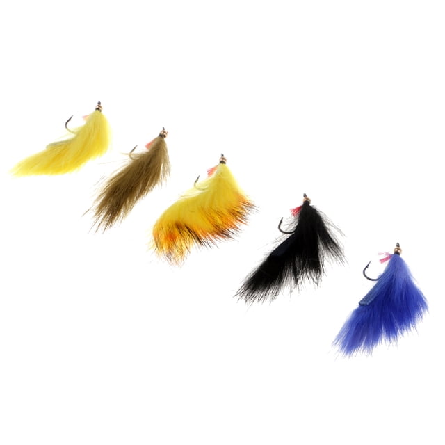 5x Señuelo Carnada Pesca Mosca Zonker Ríos Islandeses Paquete 1 Sunnimix Moscas de pesca con mosca de Zonker