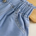 thumbnail image 2 of FLMEI Toddler Kids Jeans Denim Shorts Pants for Girls Summer Elastic Shorts Baby Casual Comfortable Breathable Shorts Pants for 1-6Y, 2 of 9
