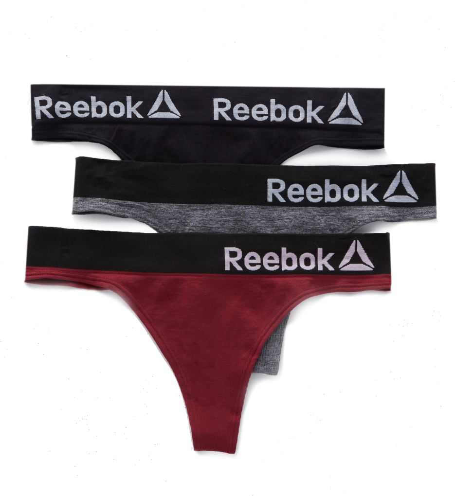 3 Pack Reebok Women’s Underwear Seamless Thong 
