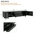 thumbnail image 2 of Miniyam TV Stand with Arched Doors & 2 Drawers for TVs up to 75", Media Console with Rebound Device for Living Room, Bedroom, Black, 2 of 11