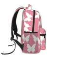 thumbnail image 3 of Zufioo Butterfly 2 Print Casual Student Backpack, Adjustable Shoulder Straps Multi-Function Multi-Pocket Sports Bag Travel Backpack, Unisex-One Size, 3 of 5
