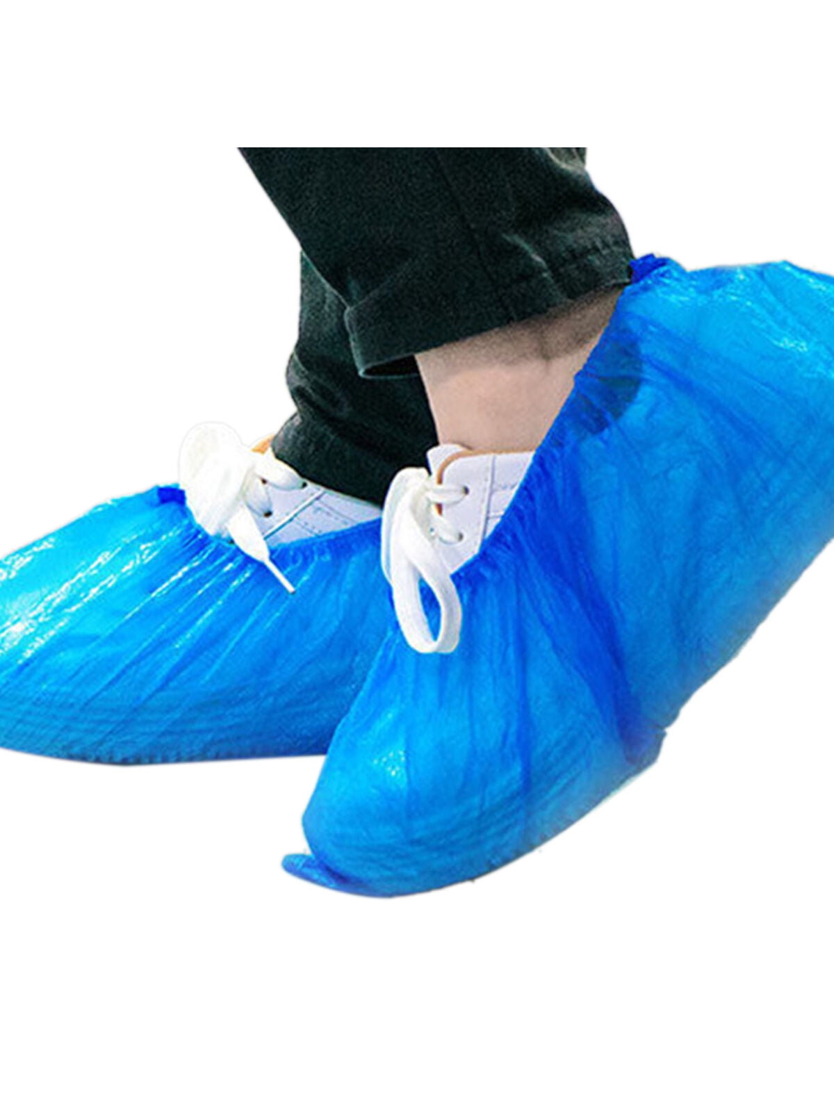 100 Piece Disposable Shoe Covers, Plastic Waterproof Shoe Covers ...