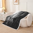 thumbnail image 2 of Erosebridal Grey Lightsaber Sherpa Blanket, Cool Lightning Fuzzy Blanket Throw, Modern Geometric Decor, 40x50, 2 of 7