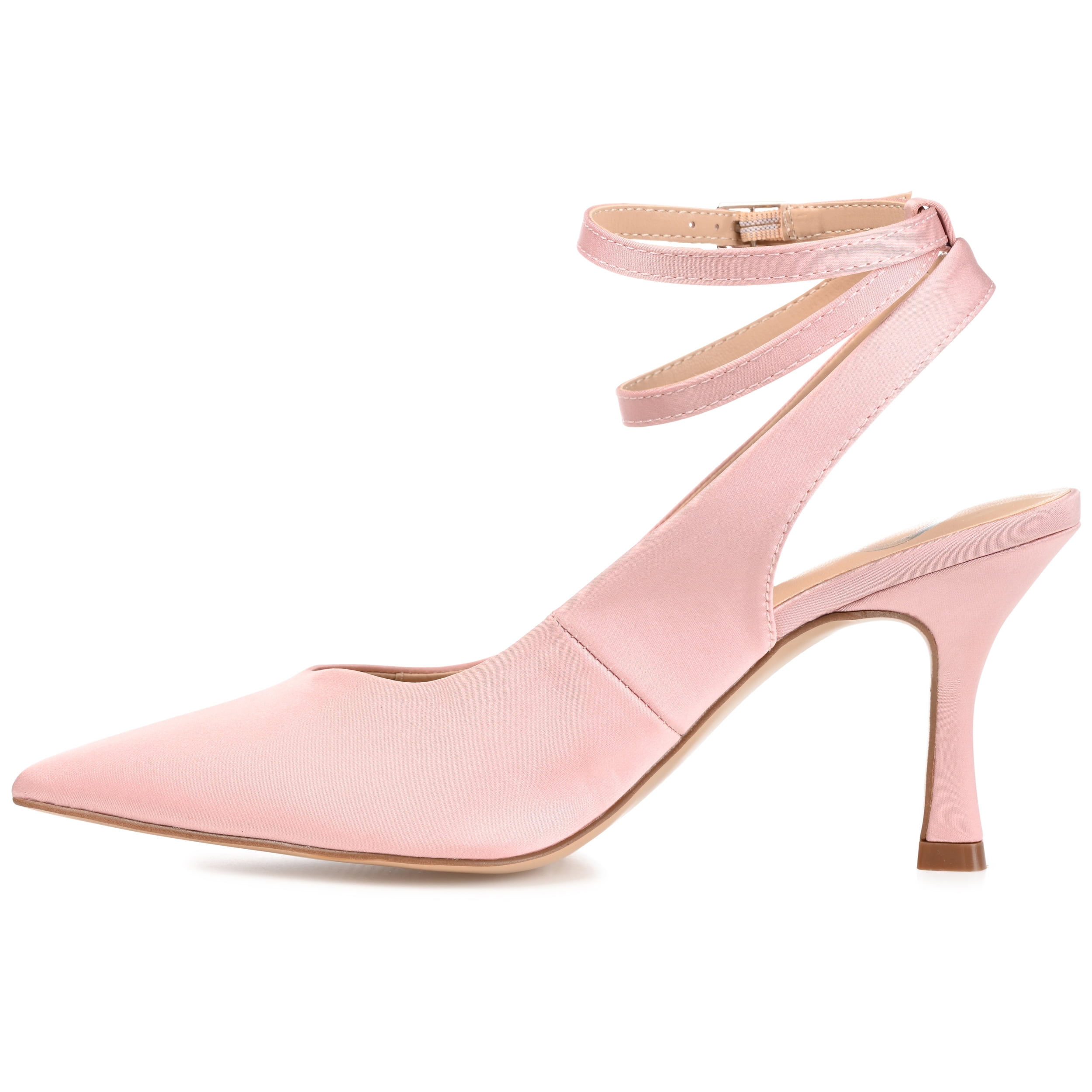 Journee Womens Marcella Buckle Mid Stiletto Pointed Toe Pumps, Widths Available