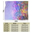 thumbnail image 3 of Kll Fleece Blanket Plush Throw Blanket Colorful Purple Cosmos Flower,Soft Fuzzy Cozy Flannel Blanket For Couch Sofa Bed.(50"X40"), 3 of 9