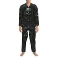 thumbnail image 3 of Uemuo Ornate Dark Skull Book Pattern 2-Piece Loungewear Set - Men’s Soft Sleepwear, Cozy Winter PJs, Comfy Sleep Set-, 3 of 7