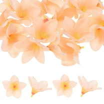 Uxcell 20-Pack Artificial Plumeria Flower Heads, 2.36"/ 6cm Fake Plumeria Flowers Silk for DIY Crafts, Champagne