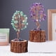 thumbnail image 4 of Nvzi Árbol de la fortuna con base de madera y piedra triturada de cristal natural, base de madera maciza, árbol de la vida de piedra natural colorida, decoración para el hogar - 1 pieza, 4 of 4