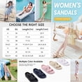 thumbnail image 3 of Litfun Women's Slide Sandals with Adjustable Buckles Summer Arch Support Beach Sandals, Brown, 3 of 7
